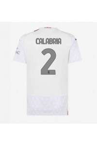 Fotbalové Dres AC Milan Davide Calabria #2 Dámské Venkovní Oblečení 2023-24 Krátký Rukáv